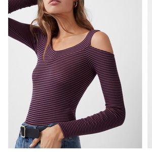 NWT Express Cold Shoulder Thong Bodysuit